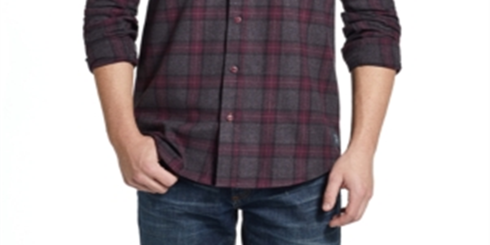 Camisa xadrez de flanela escovada vintage masculina à prova de intempéries, vermelha, tamanho XXX-G