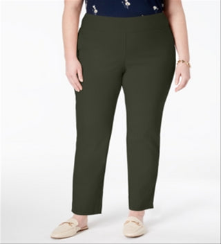 Calça feminina Charter Club Plus Cambridge Tummy Control, verde, tamanho 24W