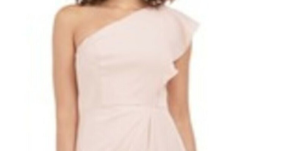 Vestido longo sem mangas feminino Adrianna Papell, rosa, tamanho 14