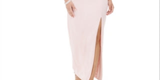 Adrianna Papell Women's Sleeveless Maxi Sheath Dress Pink Size 14