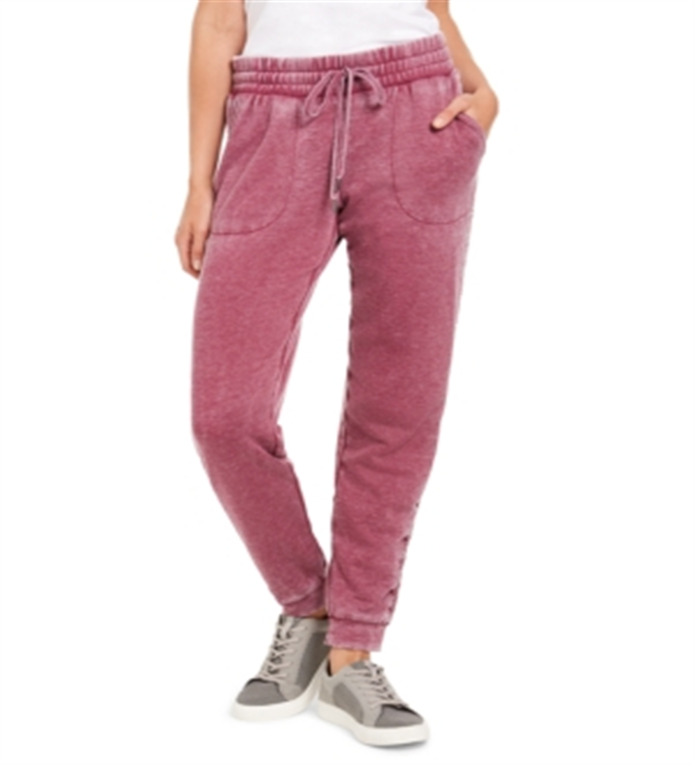Calça de moletom feminina Ideology, calça de corrida fitness vermelha, tamanho X-S