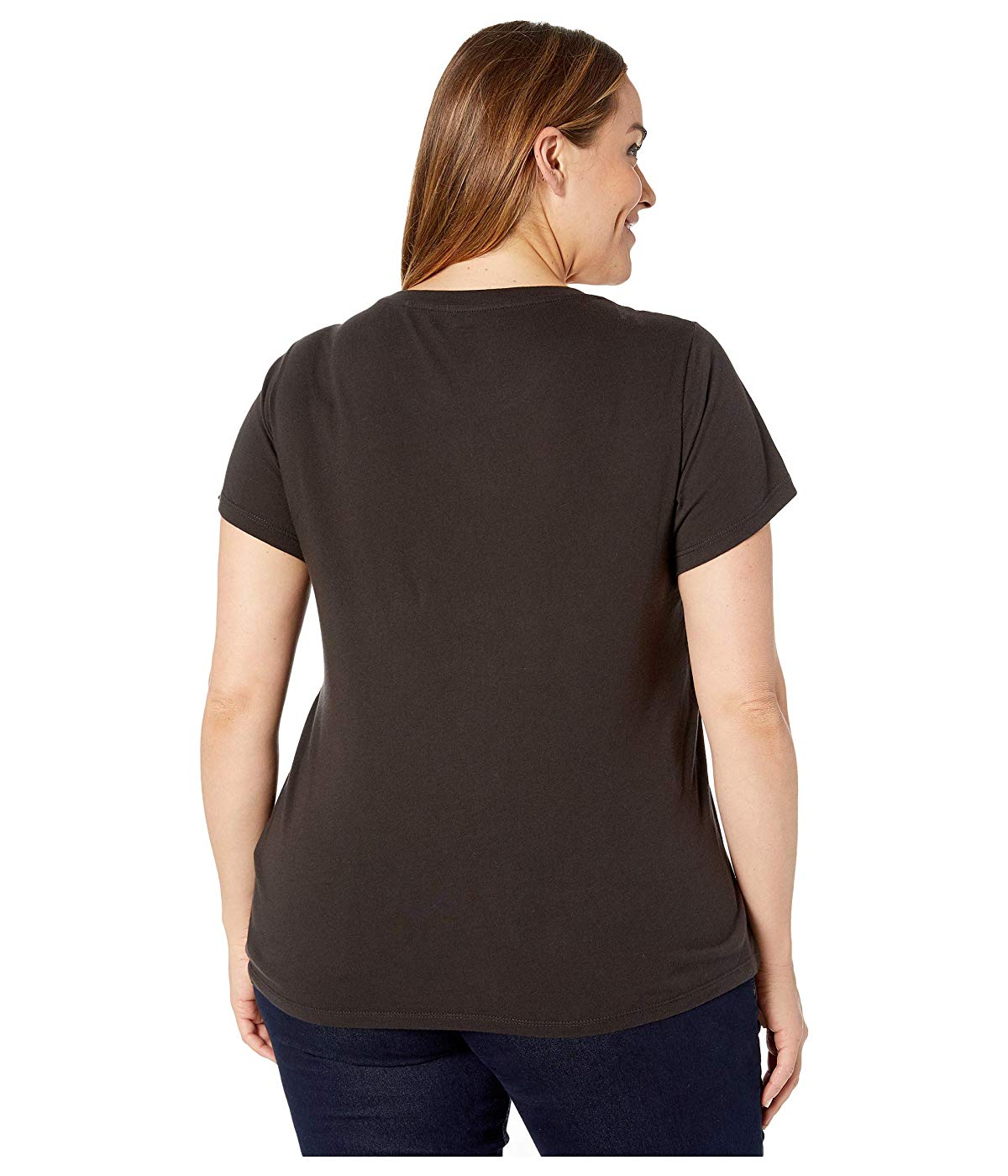 Camiseta Levi's Plus Perfect Tee sem bolso feminina preta tamanho 1X