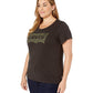 Camiseta Levi's Plus Perfect Tee sem bolso feminina preta tamanho 1X
