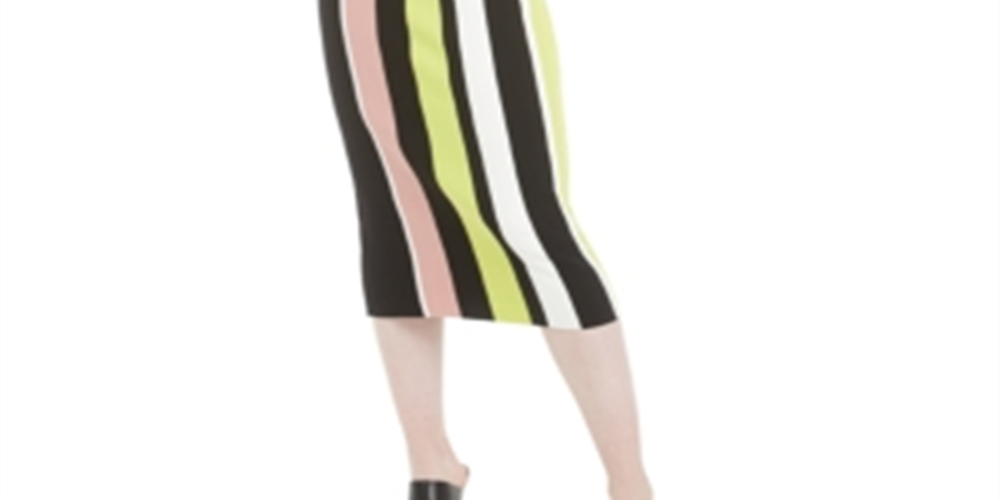 Vestido suéter listrado feminino Bar III, preto, tamanho X-S