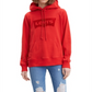 Moletom com capuz esportivo gráfico feminino Levi's vermelho tamanho XX-G