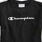 Camisa feminina Champion Heritage Fleece Crew, preta, tamanho grande