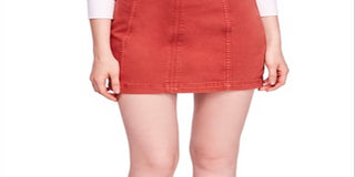 Mini saia evasê feminina Free People laranja tamanho 0