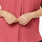 Blusa feminina INC International Concepts com manga dolman e técnica mista, azul, tamanho 0X