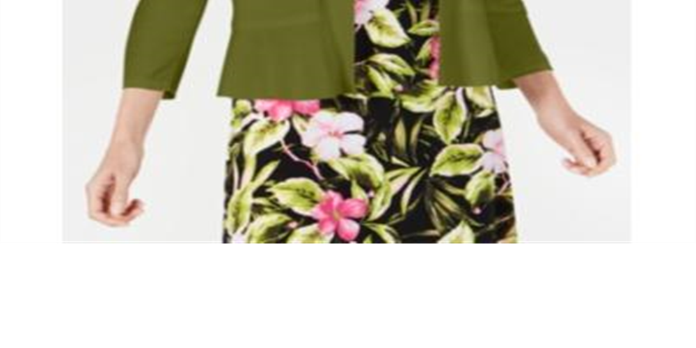 Kasper Feminino Babados Bainha Shrug Verde Tamanho Pequeno