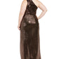 Vestido tubinho longo sem mangas Calvin Klein feminino, preto, tamanho 24W