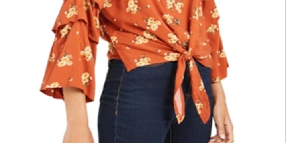 Blusa Crave Fame Junior com amarração frontal Blush, tamanho M