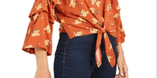 Blusa Crave Fame Junior com amarração frontal Blush, tamanho M