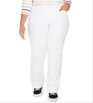 Calça jeans plus size meia-noite feminina Charter Club, branca, tamanho 24W