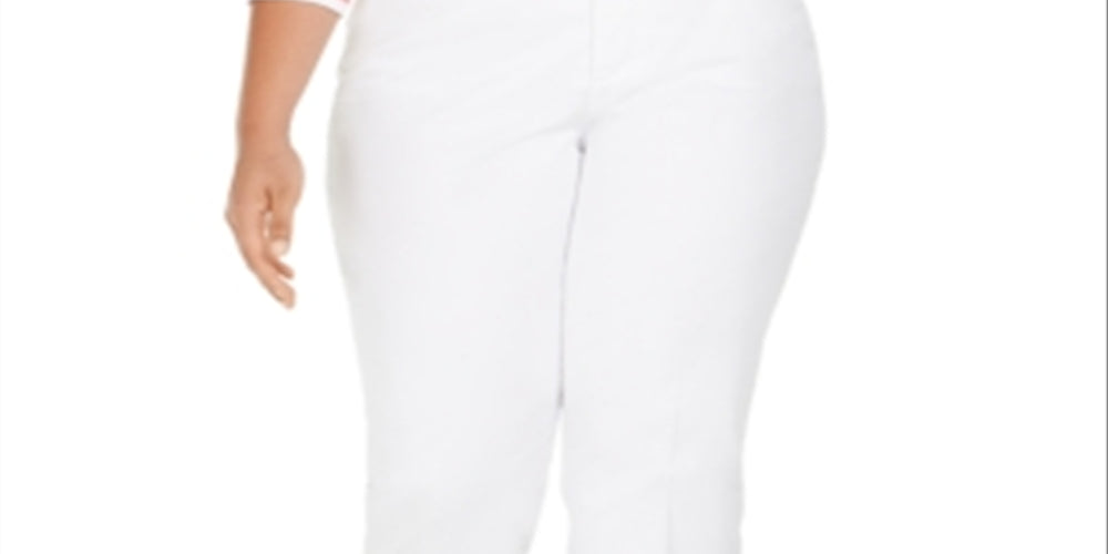 Calça jeans plus size meia-noite feminina Charter Club, branca, tamanho 24W