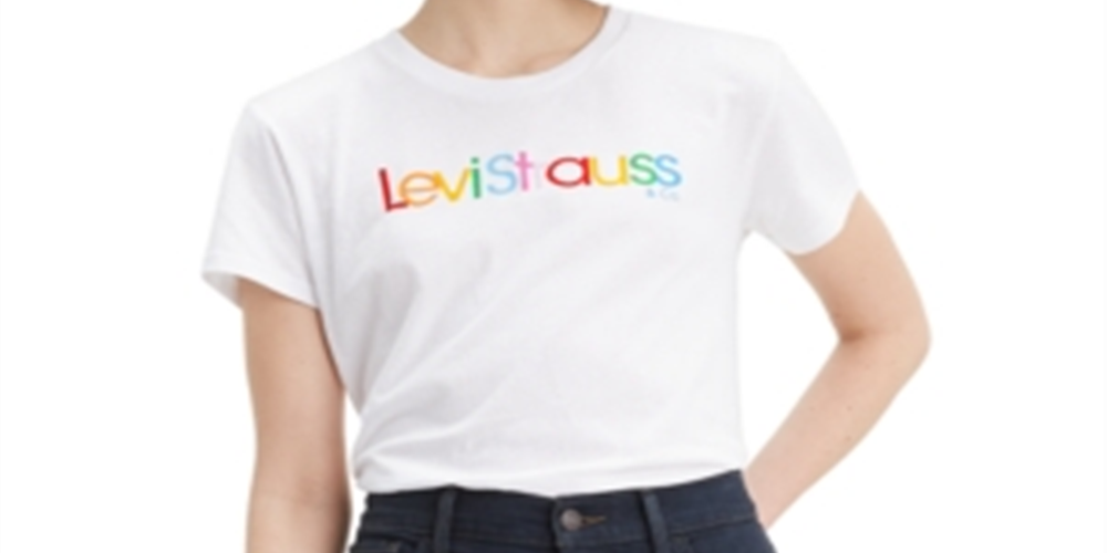 Camiseta Levi's Perfect Cotton Logo Feminina Branca Tamanho -GG