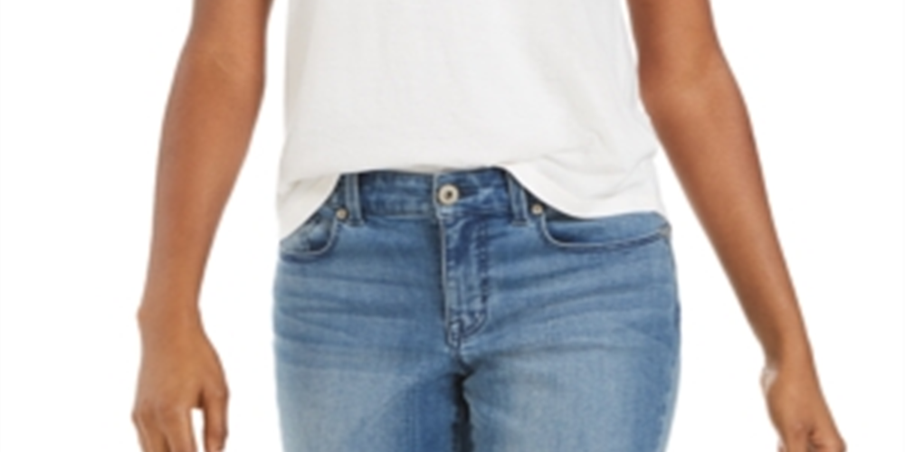 Camiseta feminina estilo &amp; co com decote em V e estampa Burnout, branca, tamanho extragrande