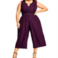 Macacão Veronica Feminino City Chic Roxo Tamanho 18W