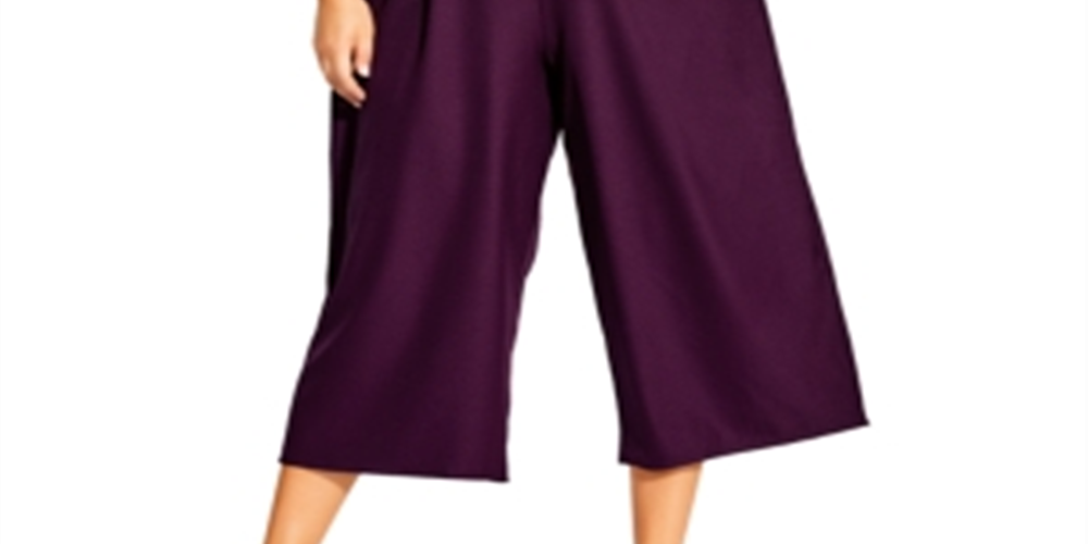 Macacão Veronica Feminino City Chic Roxo Tamanho 18W