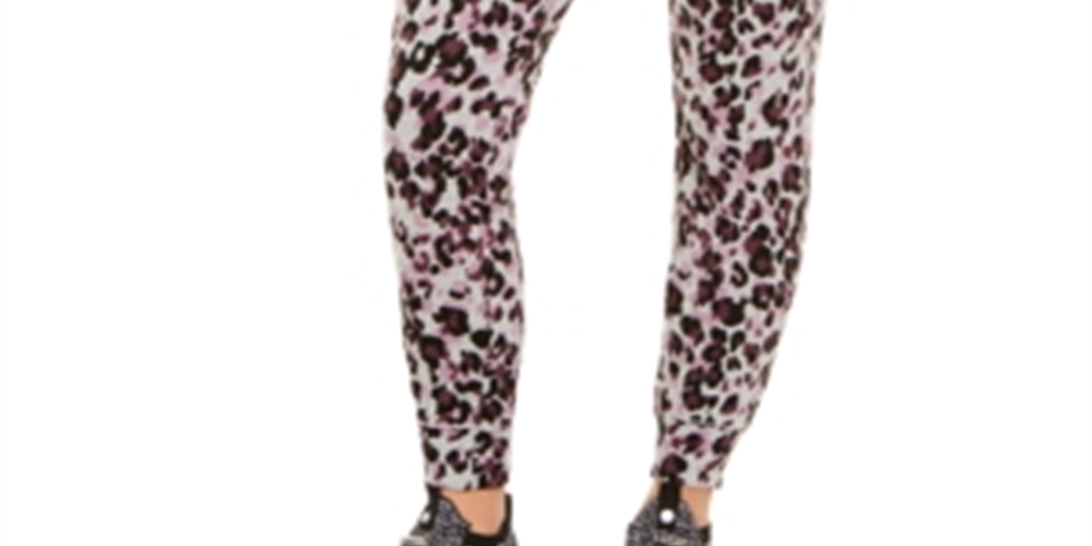 Calça jogger feminina Calvin Klein Leopard Performance cinza tamanho 2XL