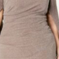 Vestido Betsy &amp; Adam Feminino Plus Size Sheath Shimmer Capel Marrom Tamanho 18W