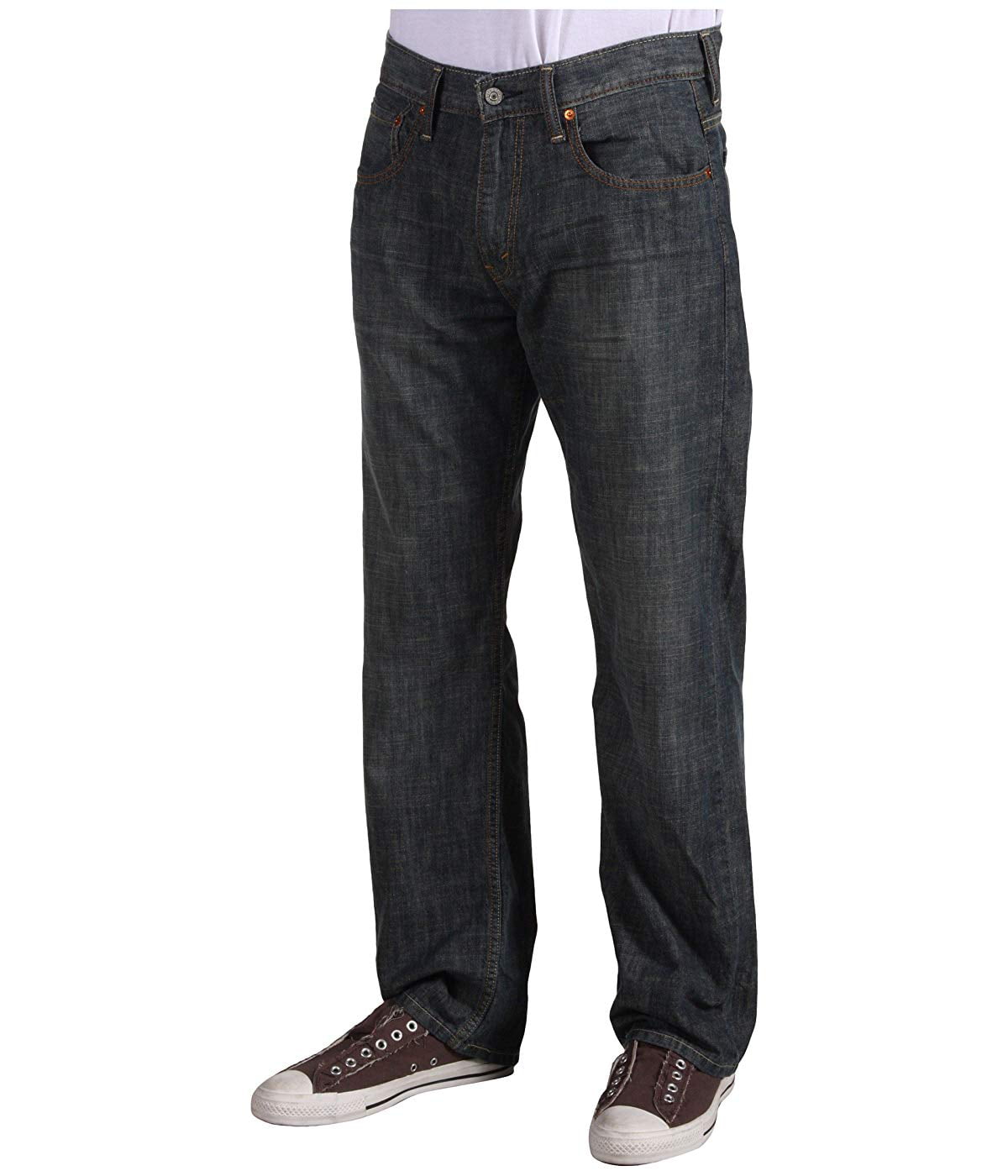Calça jeans Levi's masculina, folgada, reta, azul, tamanho 36x32