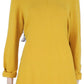 Suéter Alfani Feminino Plus com Detalhe de Botão e Canelado Amarelo Tamanho 0X