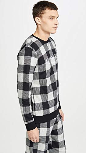 Calvin Klein Moletom Masculino Modern Cotton Buffalo Check Cinza Tamanho Médio