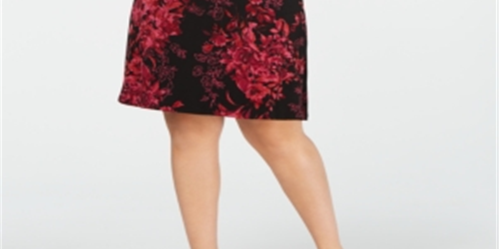 Vestido feminino floral cor de vinho com manga curta, decote em V, comprimento até o joelho, para usar no trabalho, roxo, tamanho 14W