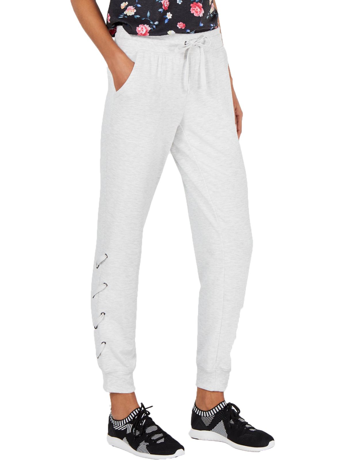 Calça jogger feminina Ideology Plus Fitness Workout, branca, tamanho XX-G