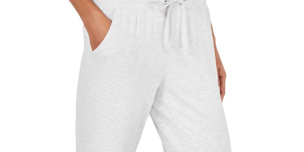 Calça jogger feminina Ideology Plus Fitness Workout, branca, tamanho XX-G