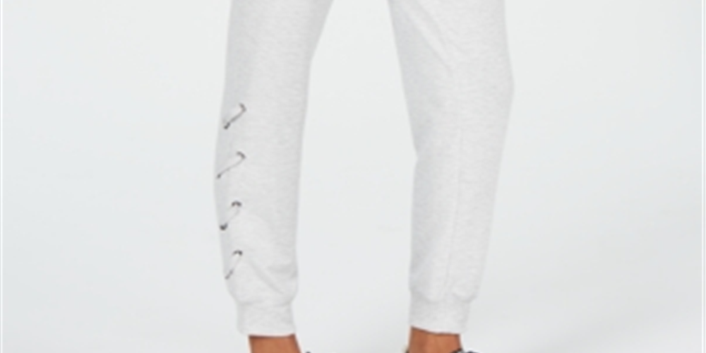 Calça jogger feminina Ideology Plus Fitness Workout, branca, tamanho XX-G