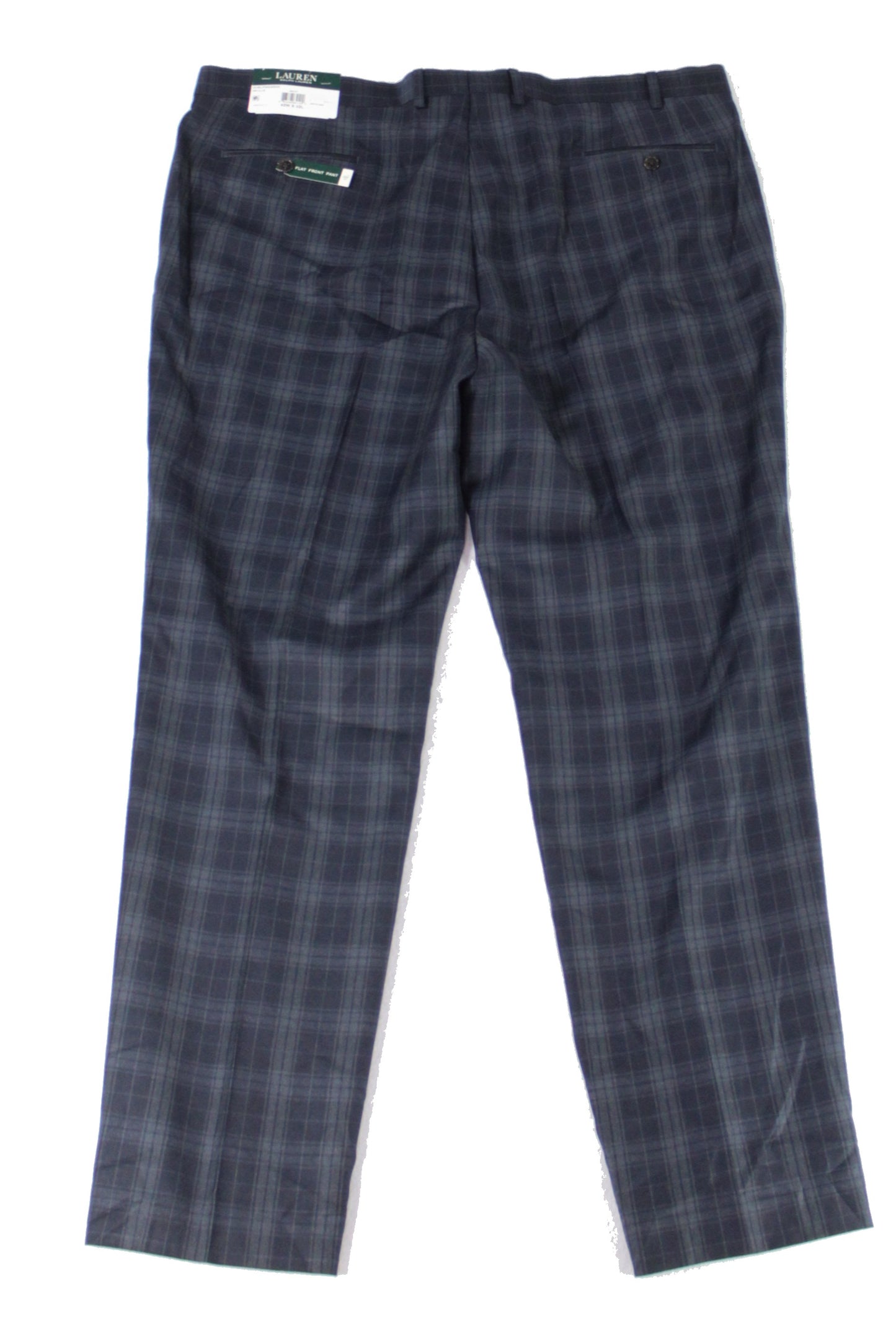 Calça social masculina xadrez elástica Lauren Ralph Lauren, tamanho azul-marinho, 34x34