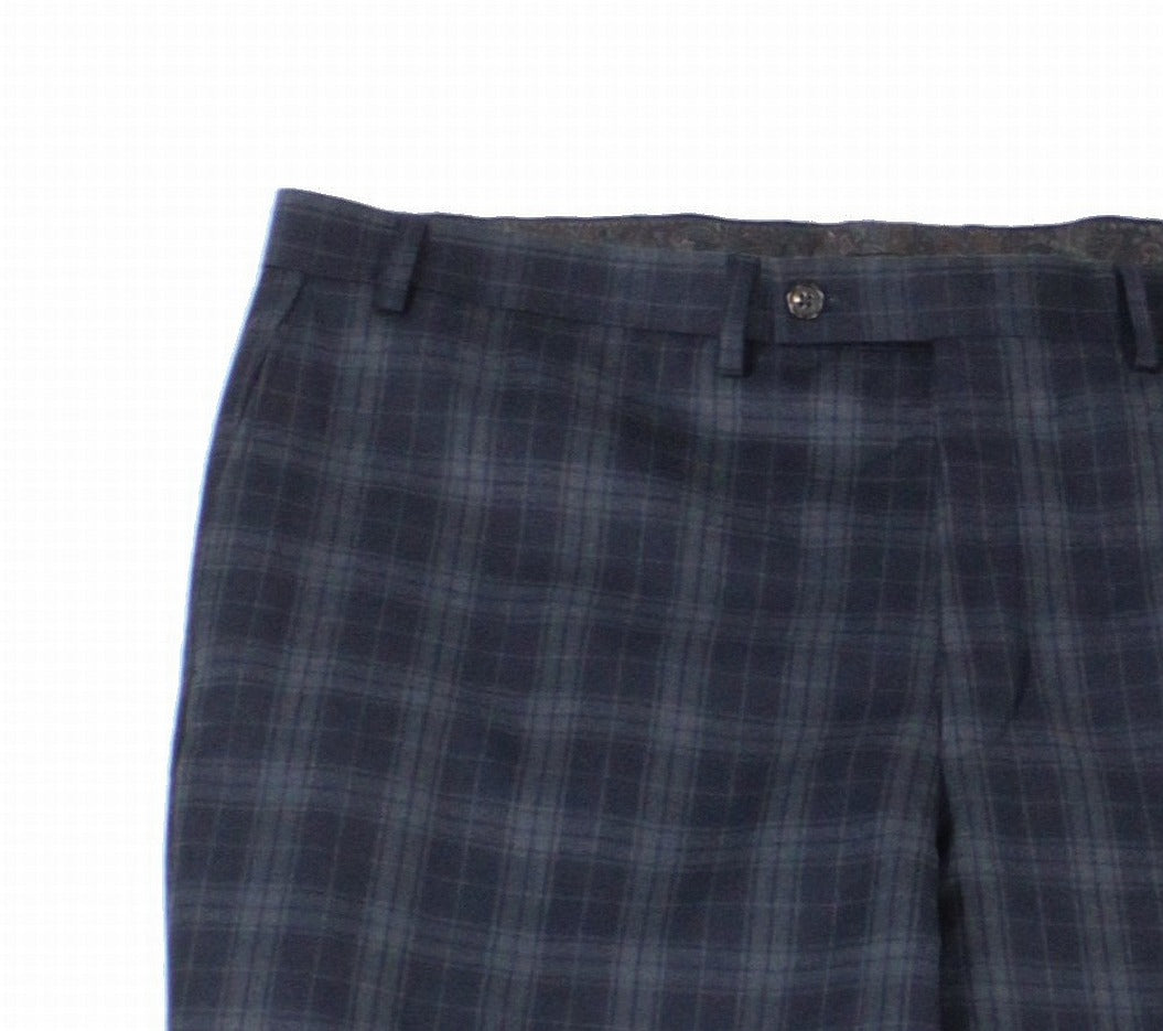 Calça social masculina xadrez elástica Lauren Ralph Lauren, tamanho azul-marinho, 34x34