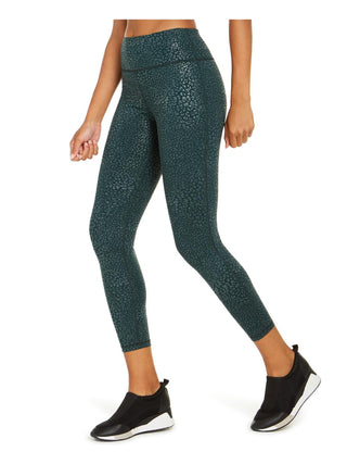 Ideology Women's Animal Print Fitness Athletic Leggings Green Size Medium