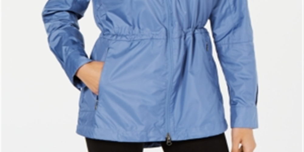 Jaqueta corta-vento feminina Columbia Springs com forro de lã azul, tamanho médio