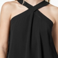 Top Halter Cruzado com Sobreposição Flutter Bar III Feminino Preto Tamanho P
