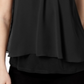 Top Halter Cruzado com Sobreposição Flutter Bar III Feminino Preto Tamanho P