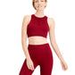 Sutiã esportivo sem costura perfurado Ideology Intimates feminino, tamanho P, cor vinho