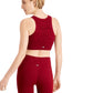 Sutiã esportivo sem costura perfurado Ideology Intimates feminino, tamanho P, cor vinho