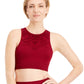 Sutiã esportivo sem costura perfurado Ideology Intimates feminino, tamanho P, cor vinho