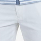 Bermuda masculina Nautica Classic Fit em linho, branca brilhante, tamanho 30W