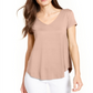 Blusa de malha com decote em V Alfani feminina rosa tamanho M