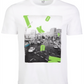 Camiseta gráfica masculina ID Ideology, branca, tamanho M