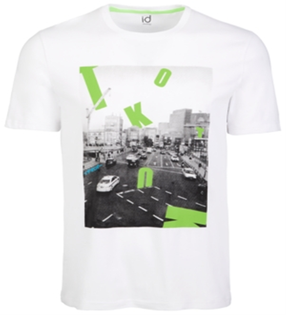 Camiseta gráfica masculina ID Ideology, branca, tamanho M