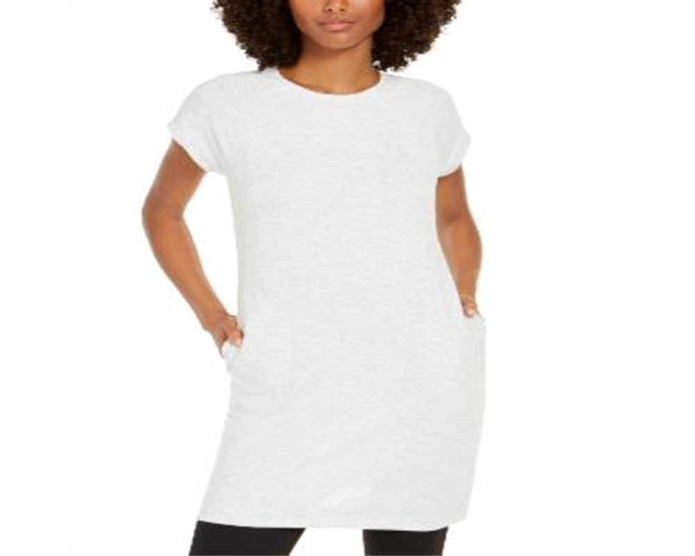 Túnica feminina de manga curta Ideology, cinza, tamanho XL