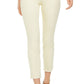 Calça jeans skinny feminina estilo &amp; co, lavagem clara, amarela, tamanho 8