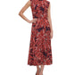 Vestido feminino Tommy Hilfiger estampado em jersey MIDI roxo tamanho 14