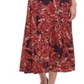 Vestido feminino Tommy Hilfiger estampado em jersey MIDI roxo tamanho 14