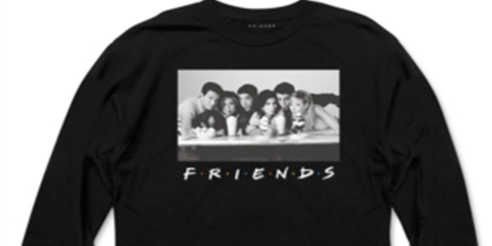 Moletom com estampa de fotos do grupo de amigos masculino Ripple Junction, preto, tamanho 2XL