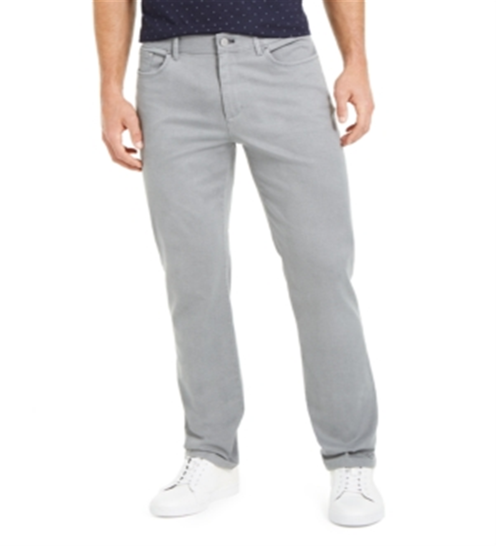 Calça elástica masculina Calvin Klein Slim cinza tamanho 34x34